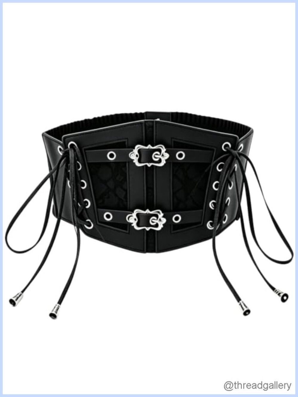 Womens Vintage Lace Corset Belt Elastic Underbust Renaissance Costume